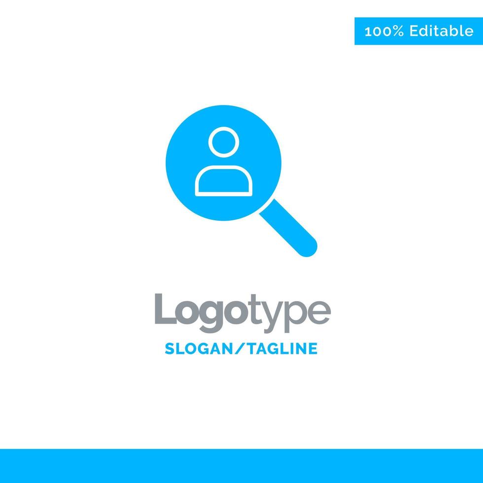 navegar buscar redes personas buscar plantilla de logotipo sólido azul lugar para el eslogan vector