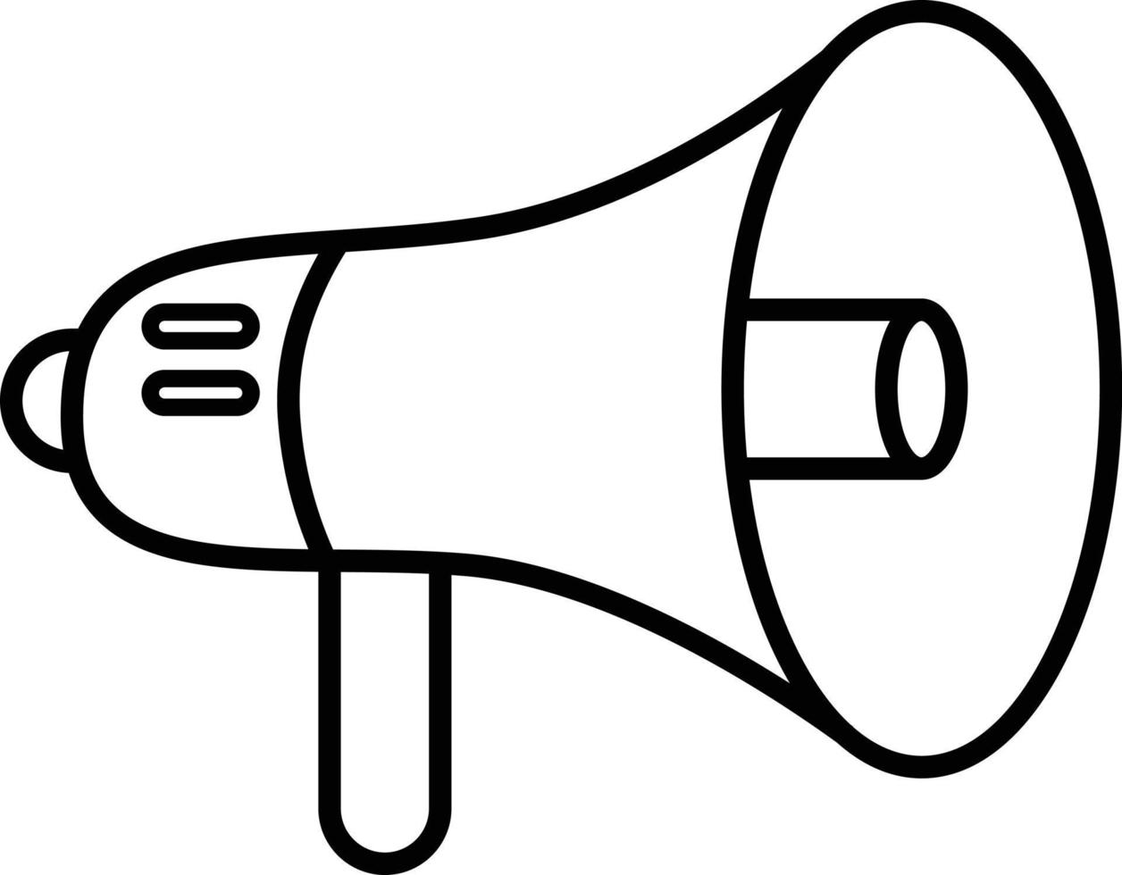 megaphone line art icon vector isolated with white background