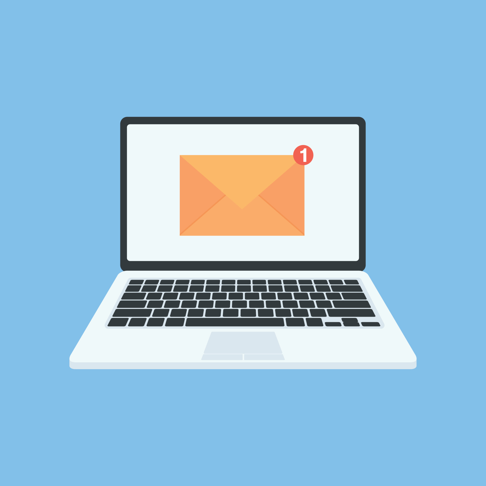 Email notification on laptop. New message. Mail notice on laptop screen. Flat style. Vector illustration. 14868558 Vector Art at Vecteezy Email notification on laptop. New message. Mail notice on laptop screen. Flat style. Vector illustration. 14868558 Vector Art at Vecteezy