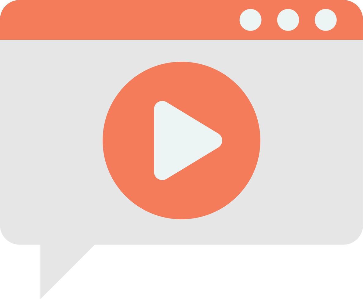 play button and text box illustration in minimal style vector