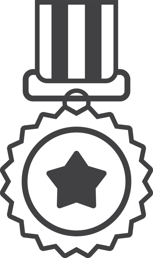 medal illustration in minimal style vector