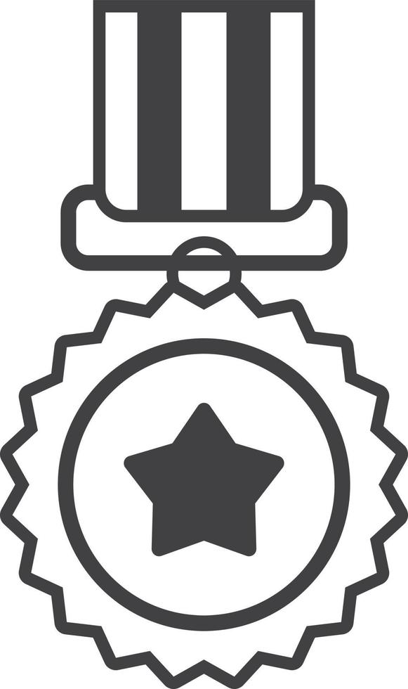 ilustración de medalla en estilo minimalista vector