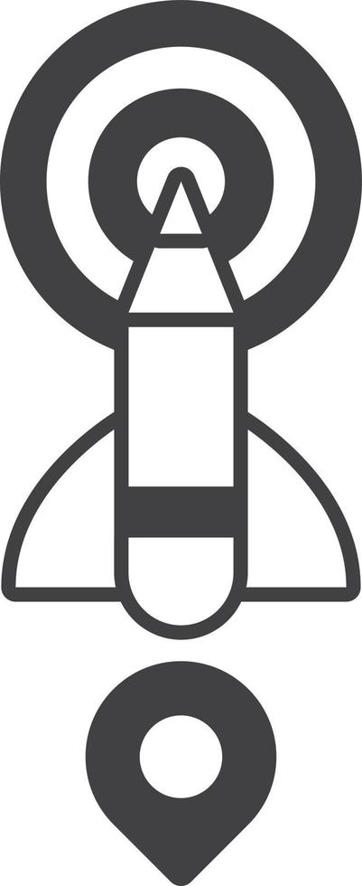 pencil with rocket illustration in minimal style vector