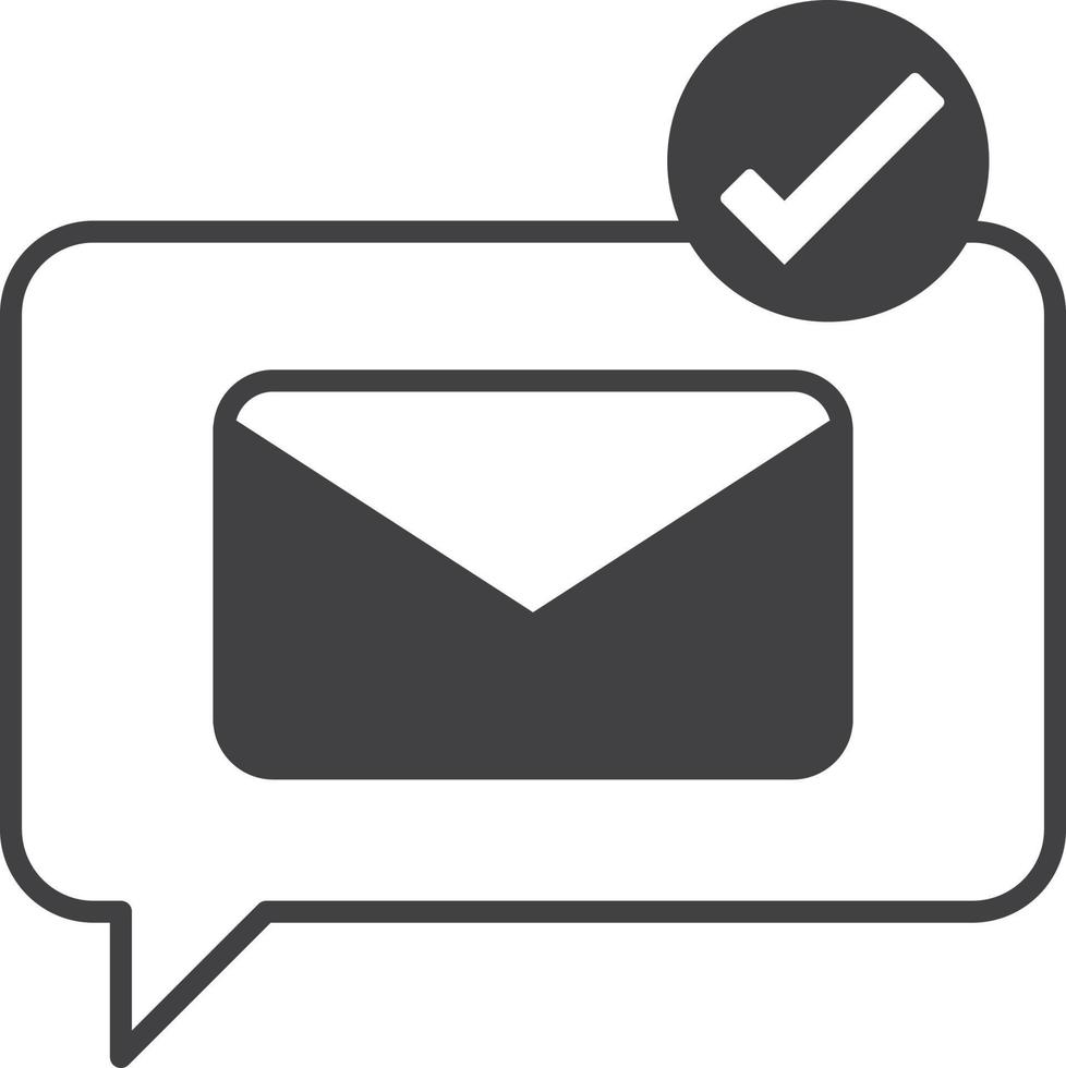 message box with email illustration in minimal style 14868988 Vector