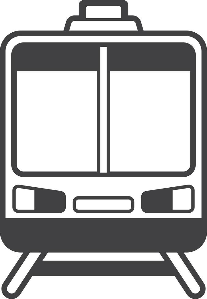 tram illustration in minimal style vector