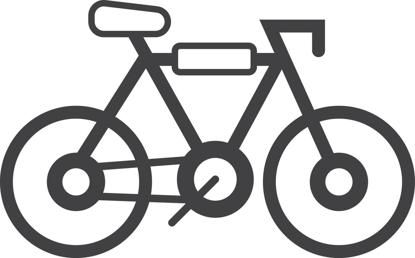 bicycle illustration in minimal style vector