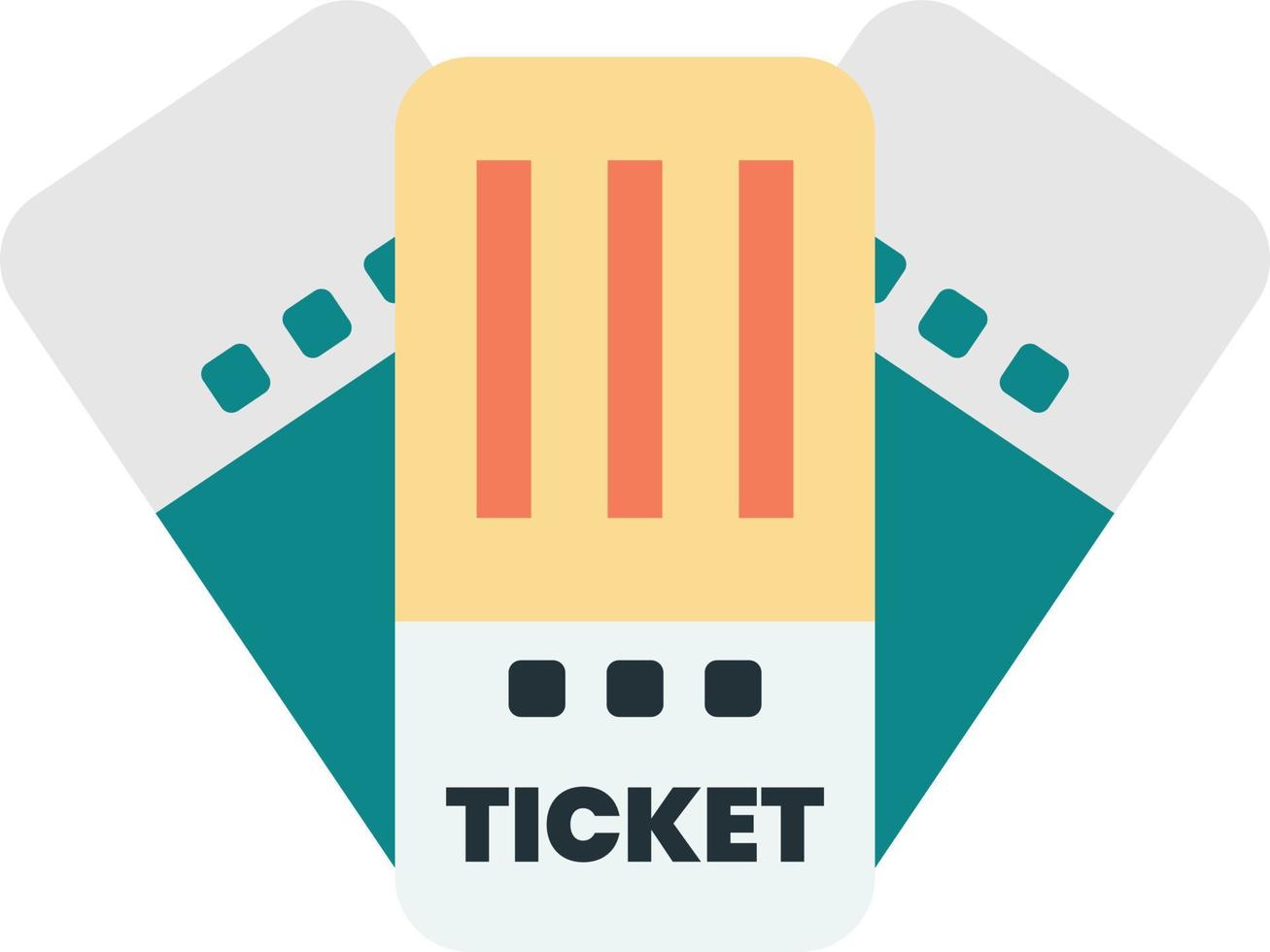 ticket illustration in minimal style vector