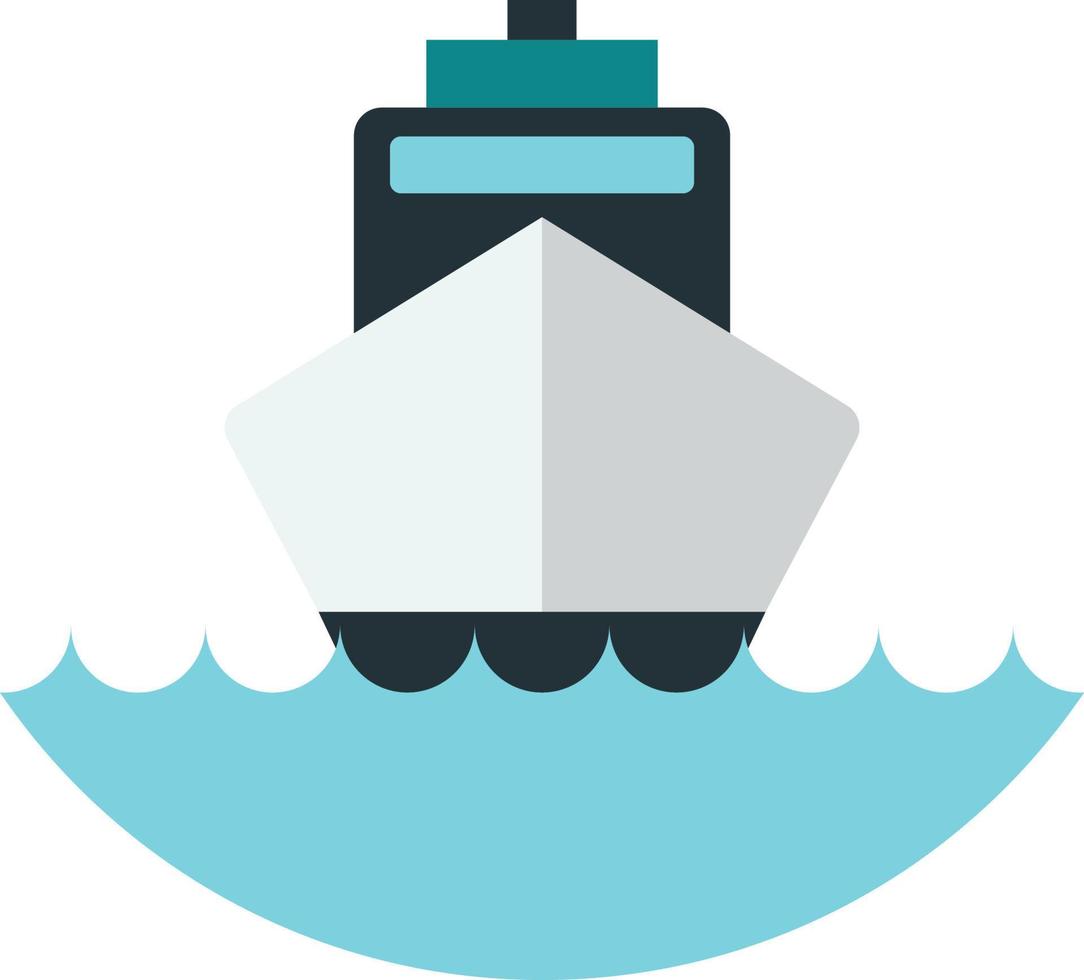 yacht illustration in minimal style vector