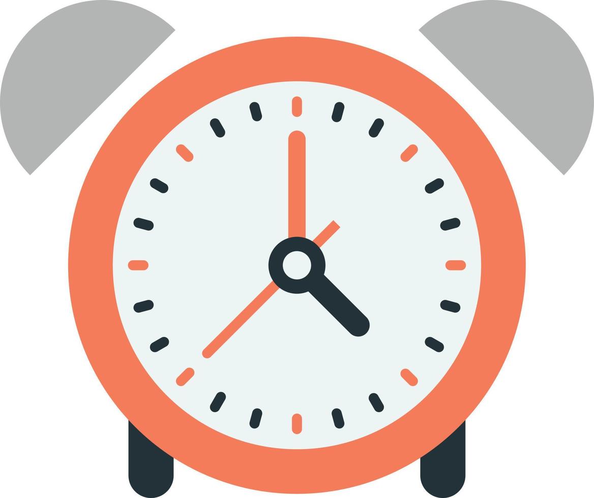 alarm clock illustration in minimal style vector