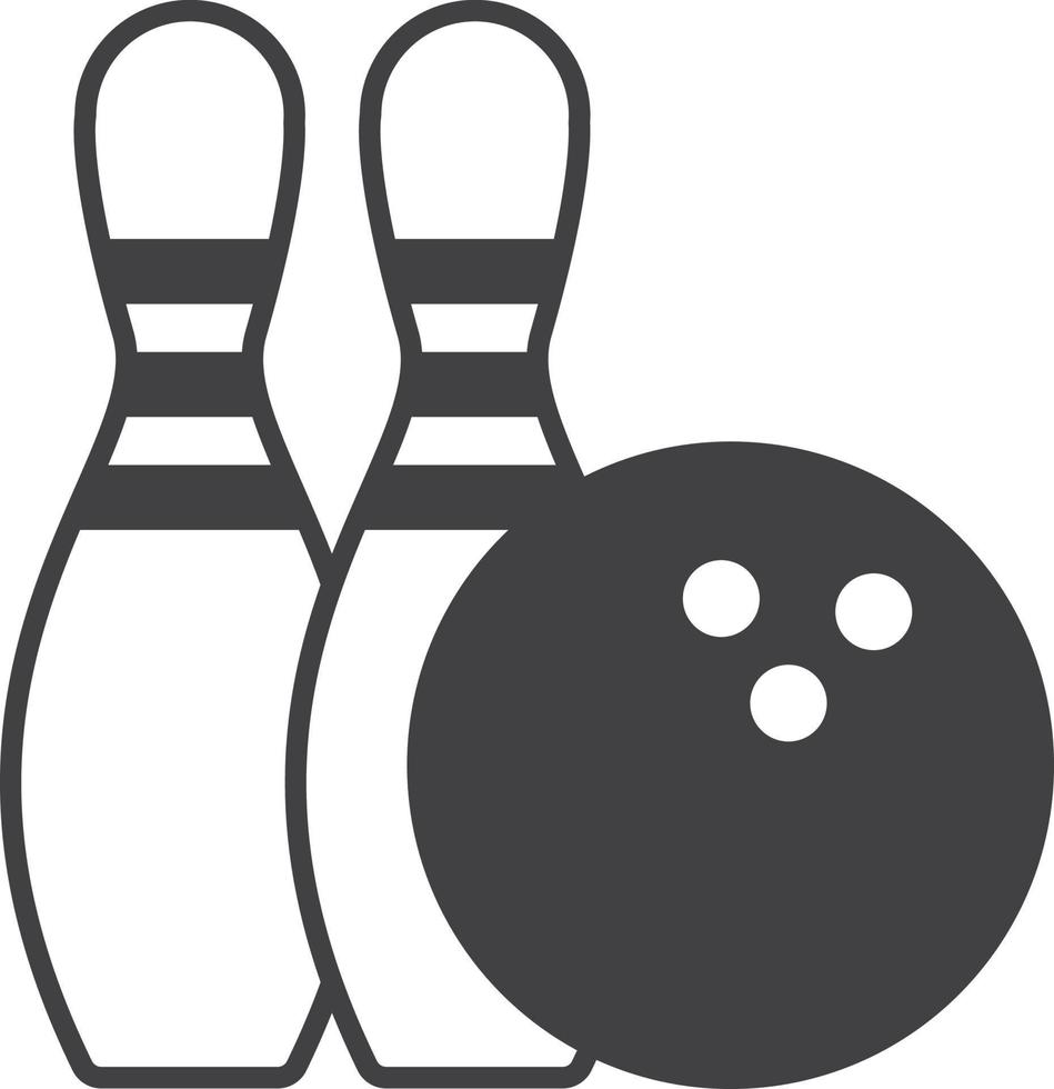 ilustración de equipo de bolos en estilo minimalista vector