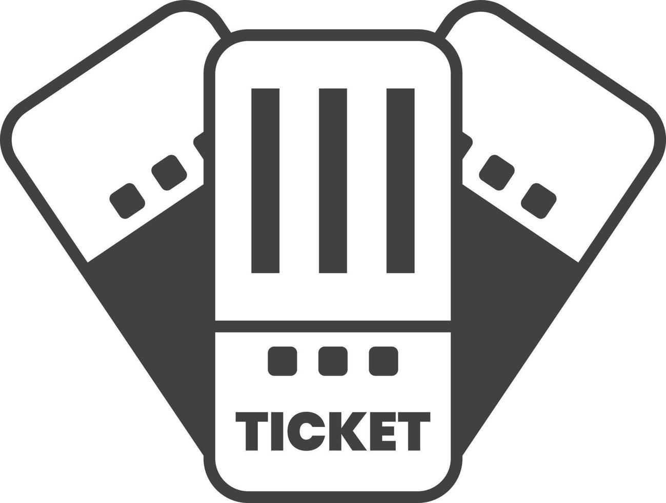 ticket illustration in minimal style vector