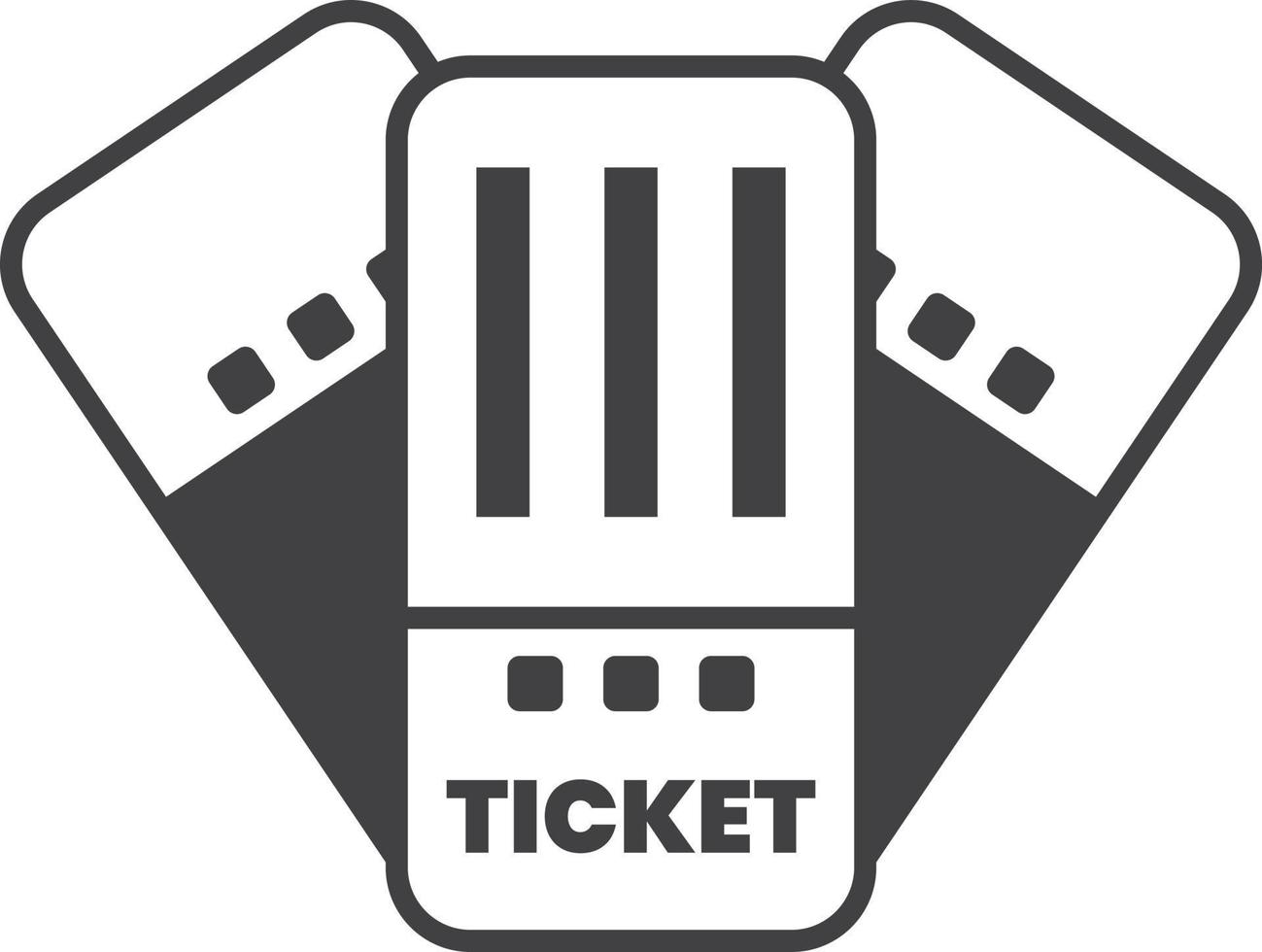 ticket illustration in minimal style vector