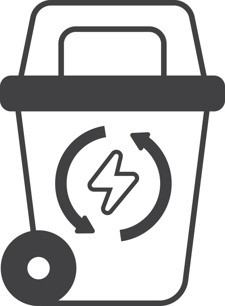 trash and energy illustration in minimal style vector