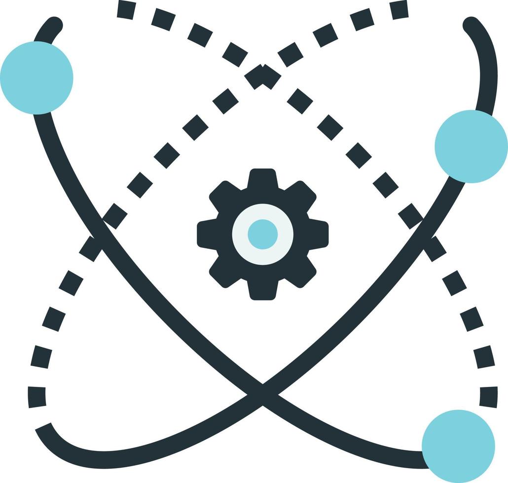 molecules and atoms illustration in minimal style vector