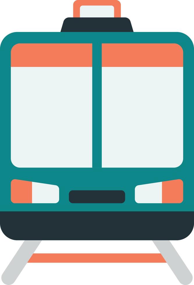 tram illustration in minimal style vector