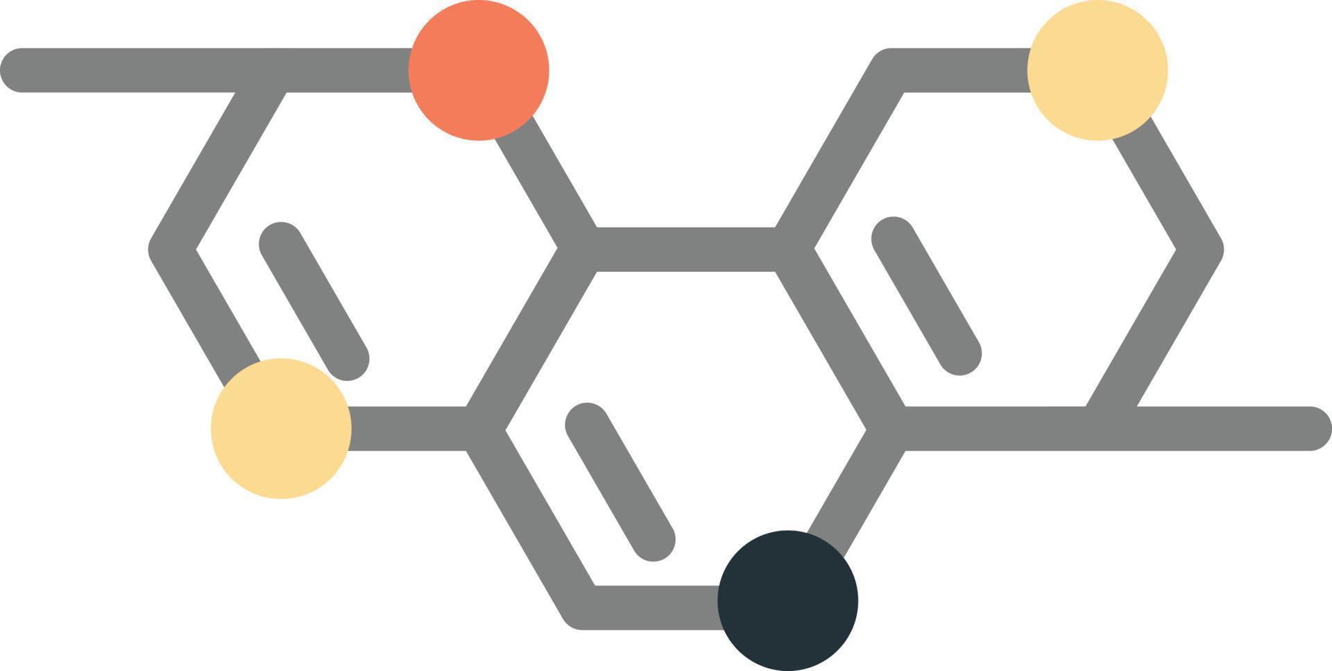 molecules and atoms illustration in minimal style vector