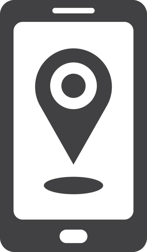 Smartphones and location pins illustration in minimal style vector