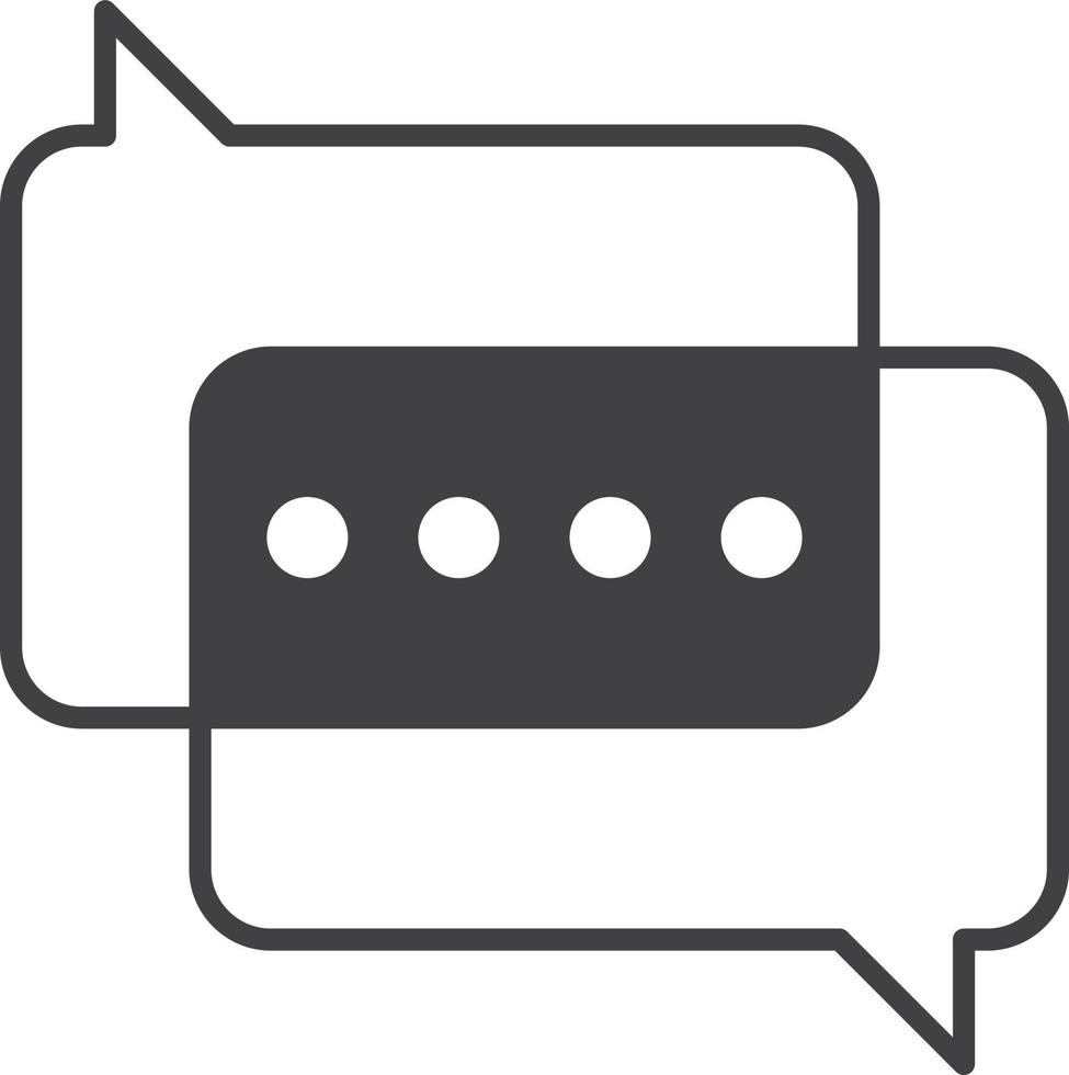 Message boxes and chats illustration in minimal style vector