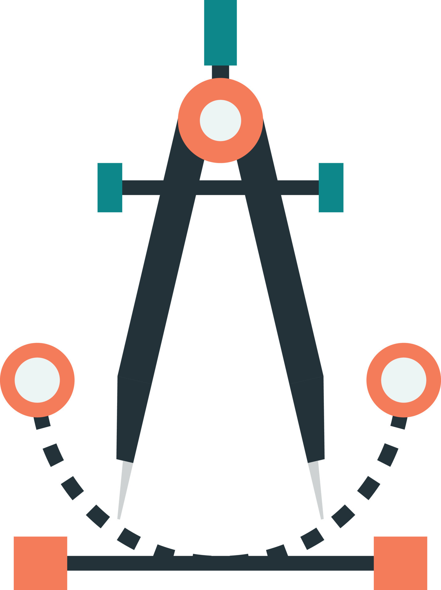 dividers compass illustration in minimal style 14869202 Vector Art at Vecteezy