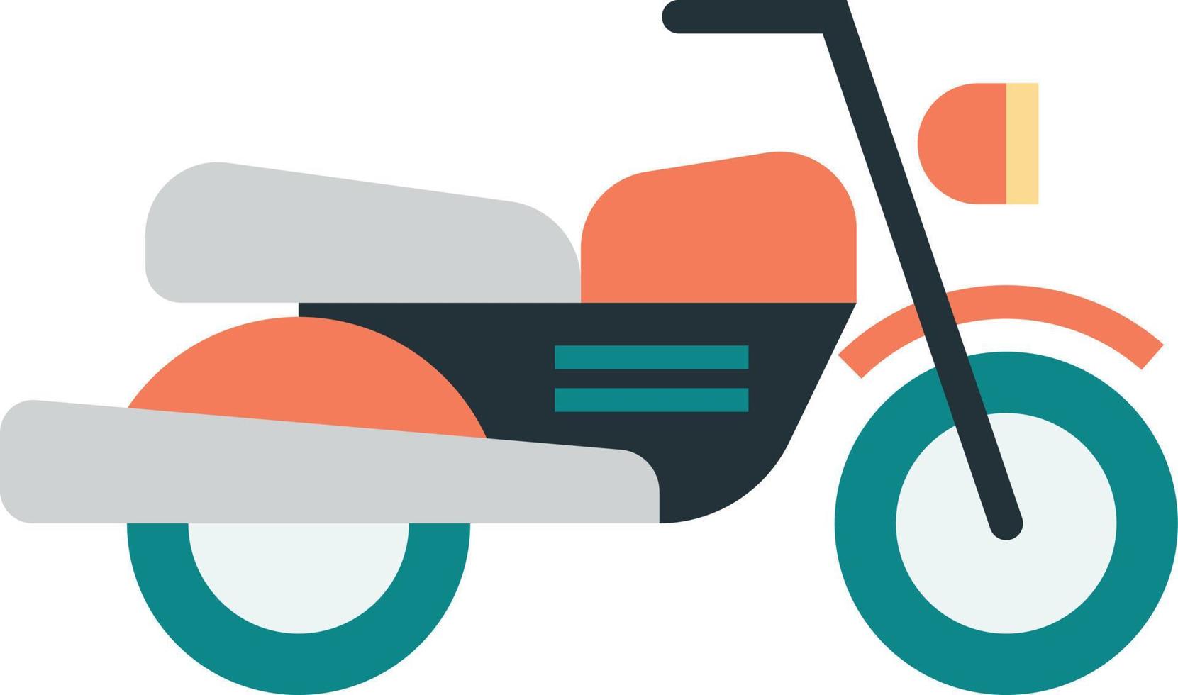 ilustración de motocicleta vintage en estilo minimalista vector