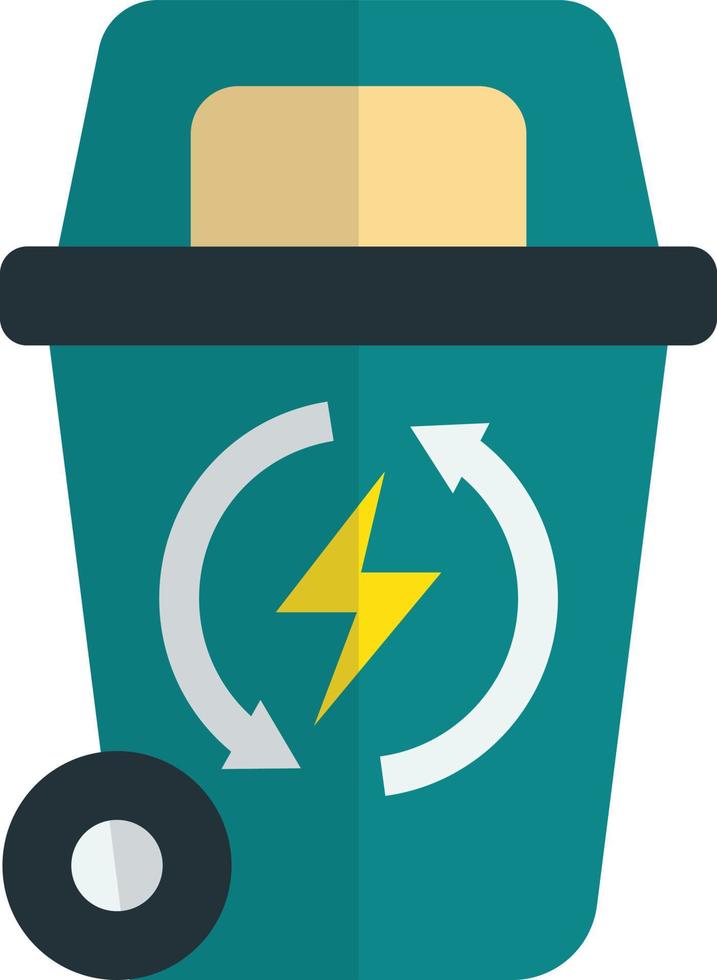 trash and energy illustration in minimal style vector