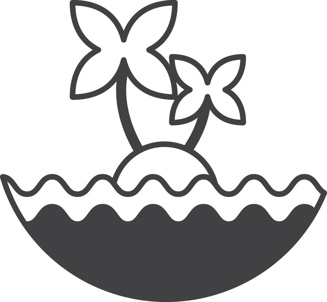 sea island illustration in minimal style vector