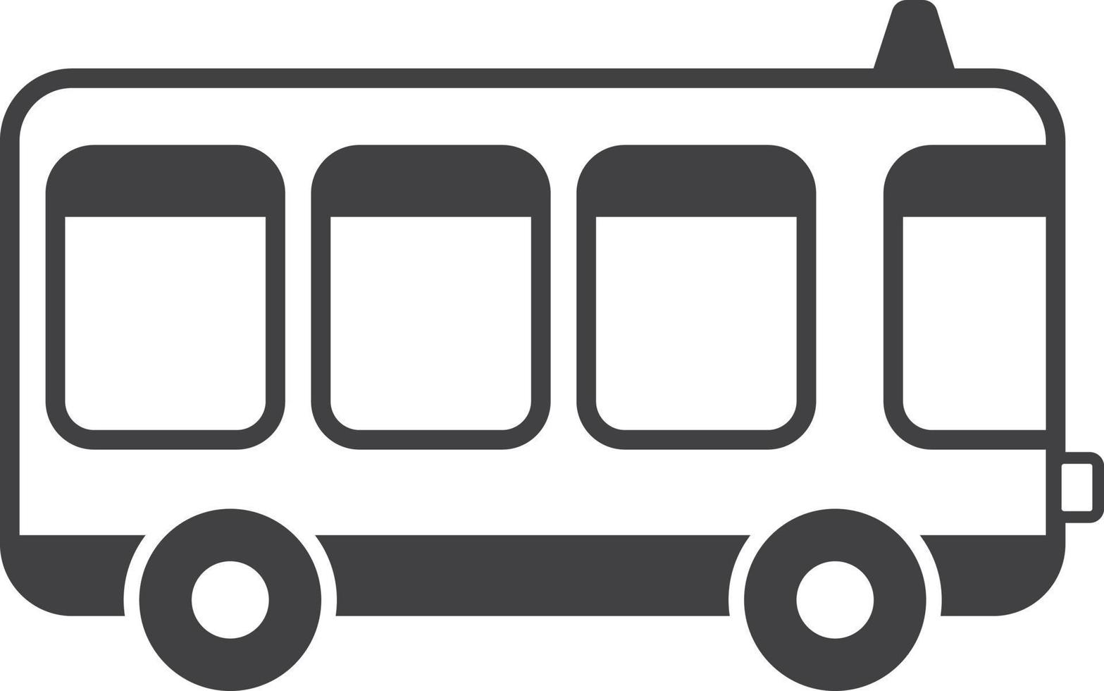 bus illustration in minimal style vector