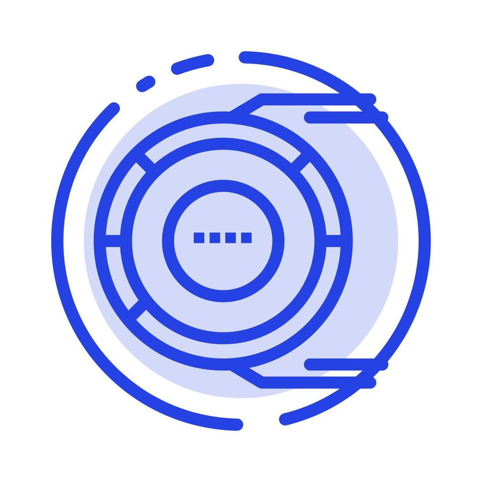 Allocation Analysis Diagram Estimation Resource Blue Dotted Line Line Icon vector