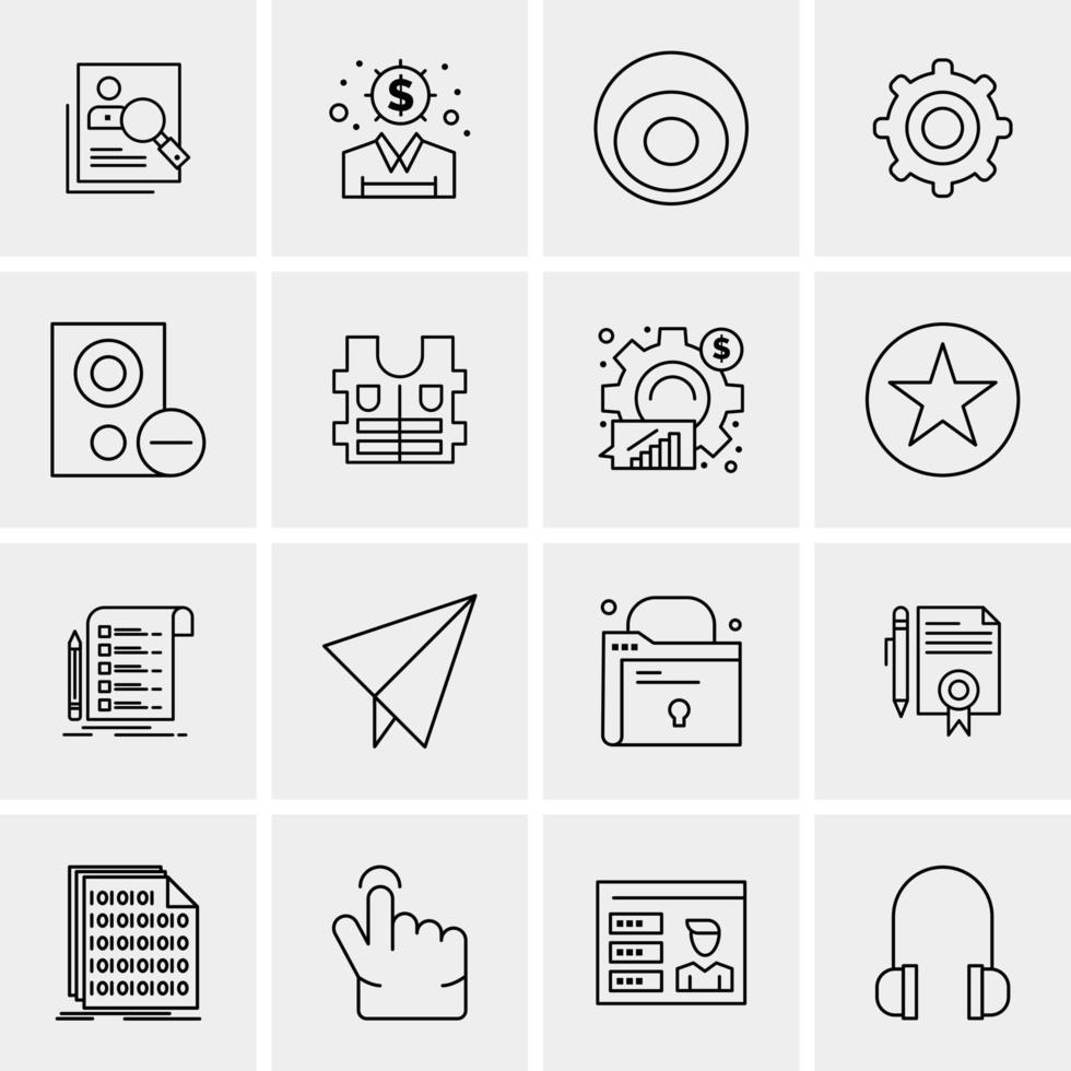 16 Business Universal Icons Vector Creative Icon Illustration to use in web and Mobile Related project