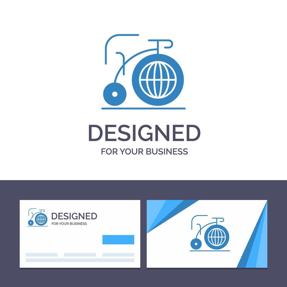 Creative Business Card and Logo template Big Bike Dream Inspiration Vector Illustration