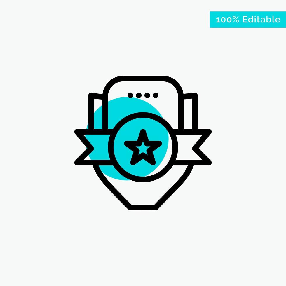 insignia club emblema escudo deporte turquesa resaltar círculo punto vector icono