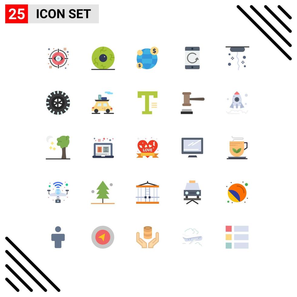 25 iconos creativos signos y símbolos modernos de dispositivos de sacacorchos flecha de comunicación de terror elementos de diseño vectorial editables vector