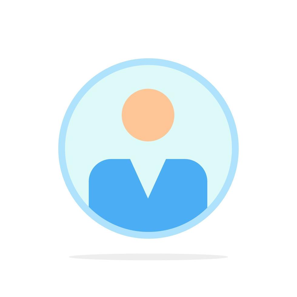 Personal Personalization Profile User Abstract Circle Background Flat color Icon vector