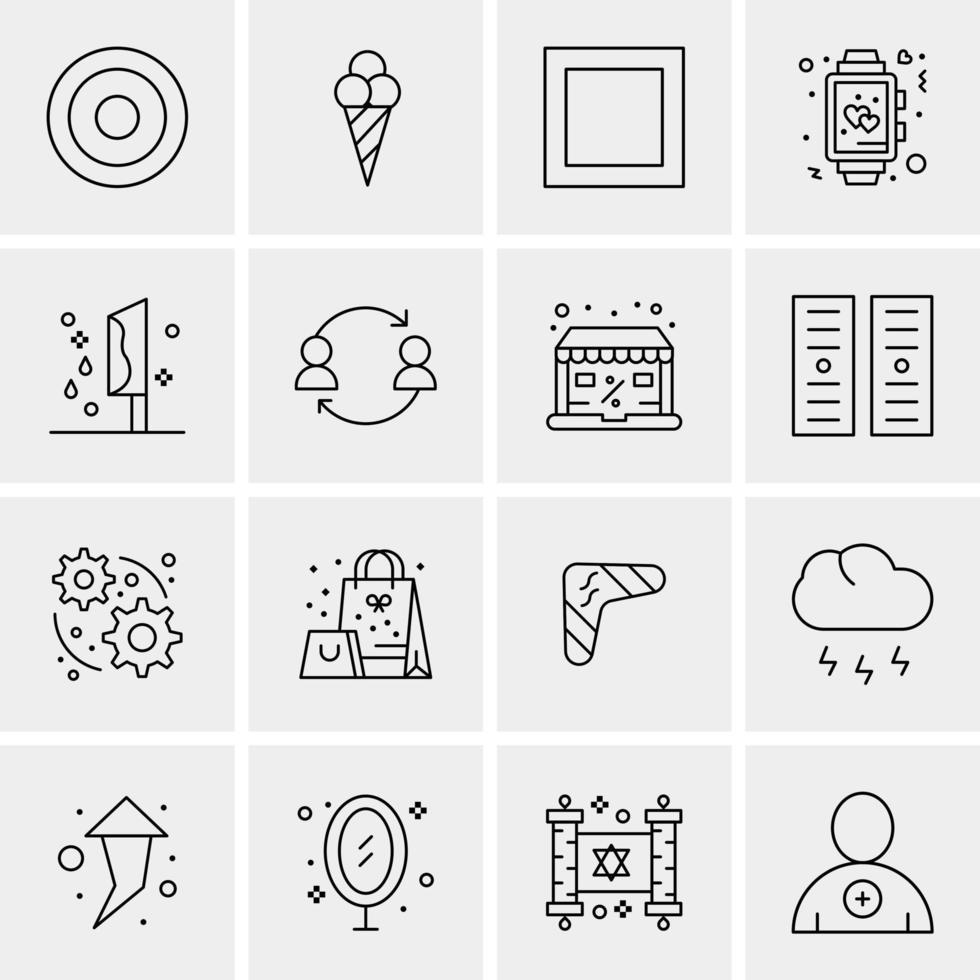 16 Business Universal Icons Vector Creative Icon Illustration to use in web and Mobile Related project