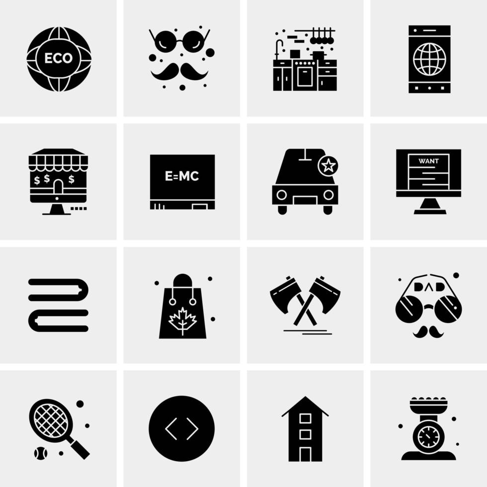 16 Business Universal Icons Vector Creative Icon Illustration to use in web and Mobile Related project