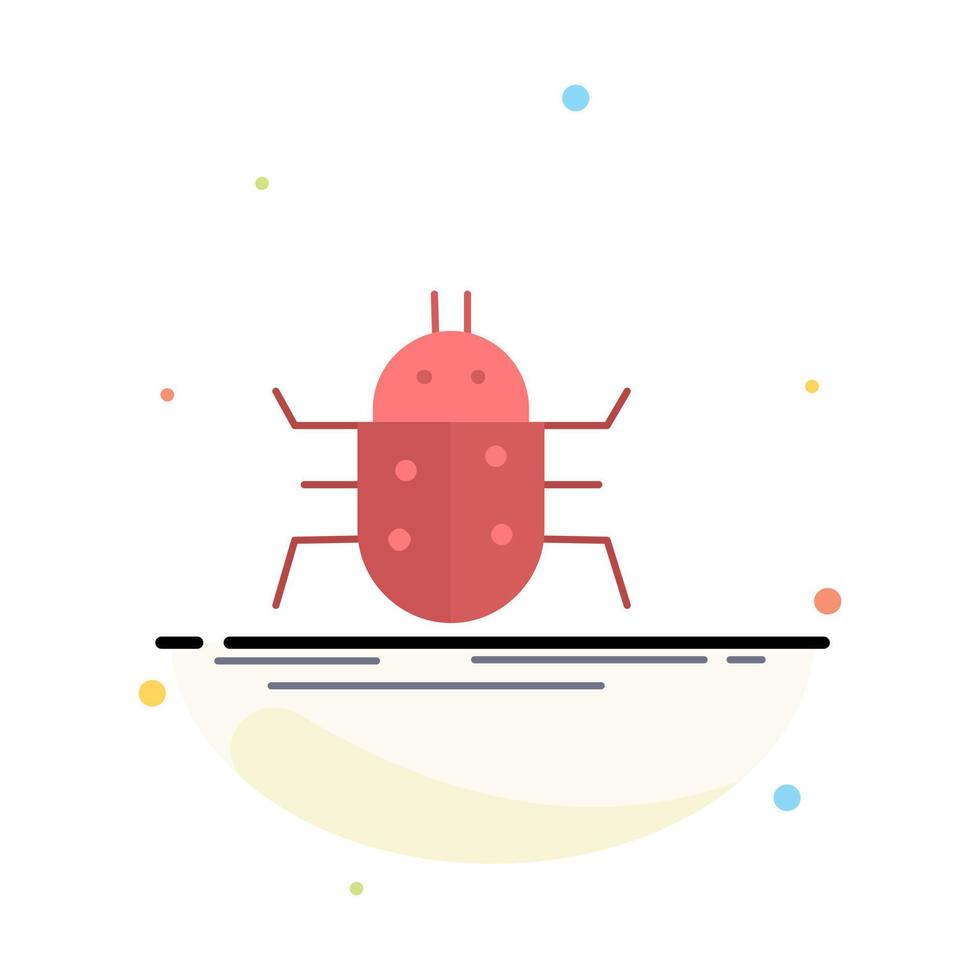 Bug bugs insect testing virus Flat Color Icon Vector