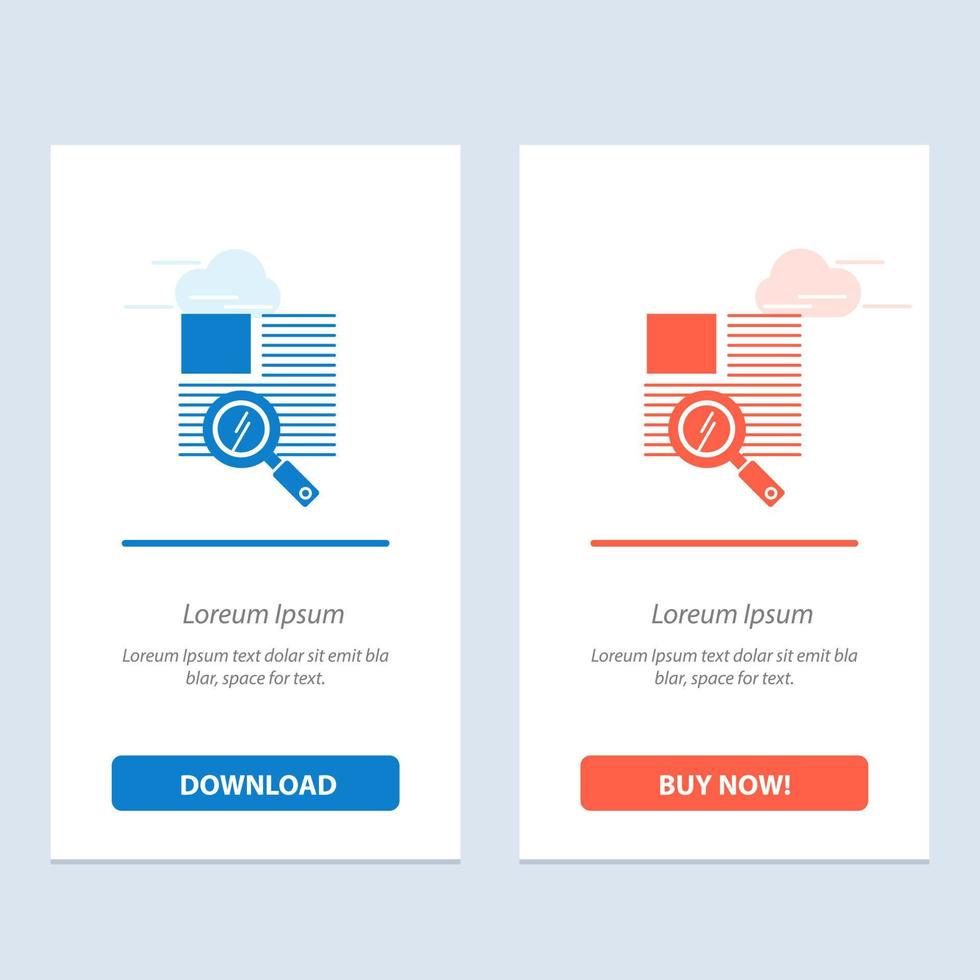 Line Text Zoom Reading  Blue and Red Download and Buy Now web Widget Card Template vector
