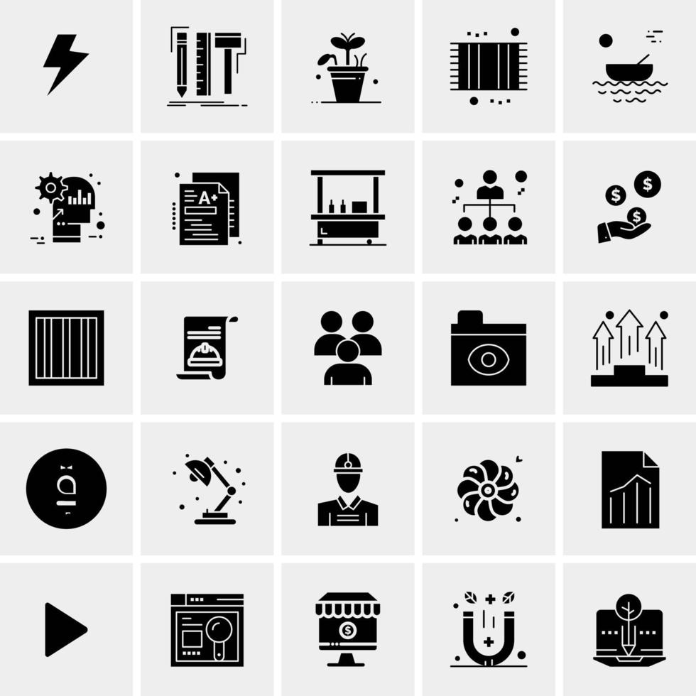 25 iconos de negocios universales vector ilustración de icono creativo para usar en proyectos relacionados con la web y dispositivos móviles