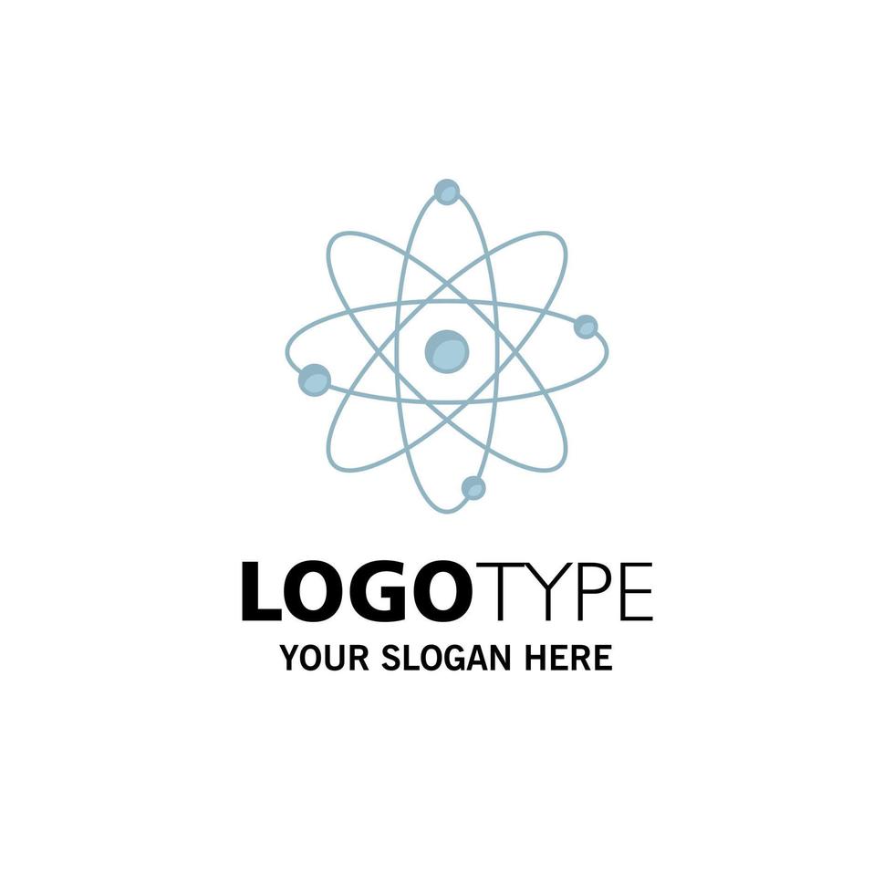 atom nuclear molecule chemistry science Flat Color Icon Vector