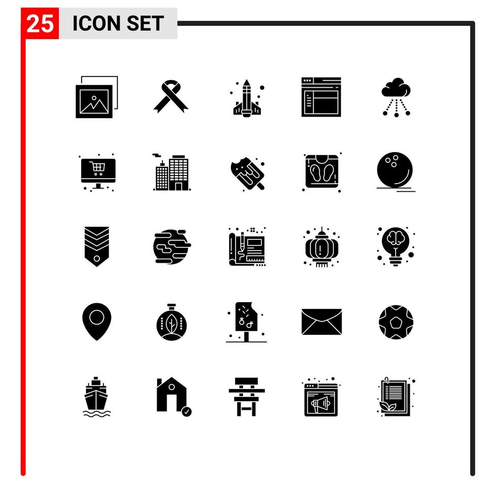 25 Creative Icons Modern Signs and Symbols of connection website education web internet Editable Vector Design Elements