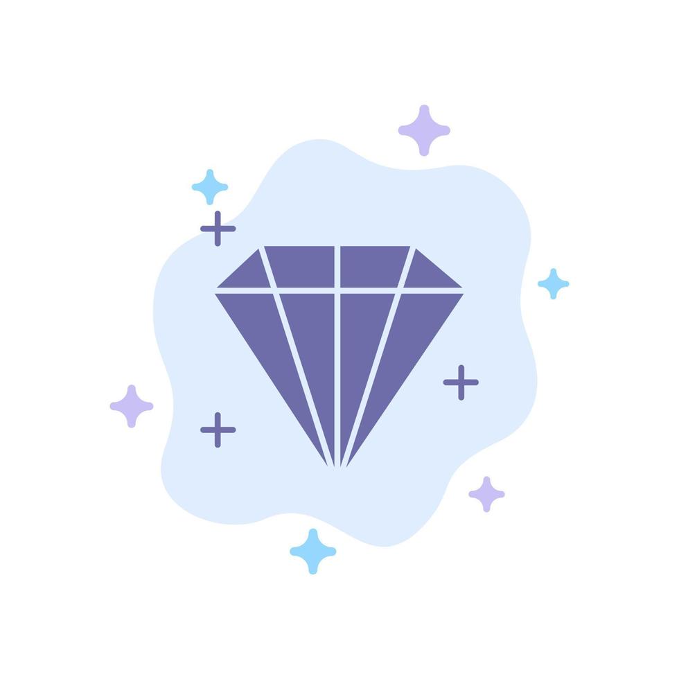 Diamond Jewel User Blue Icon on Abstract Cloud Background vector