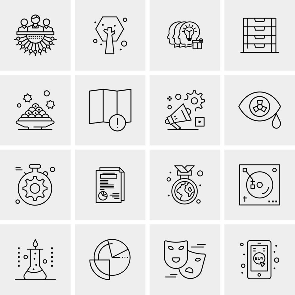 16 Business Universal Icons Vector Creative Icon Illustration to use in web and Mobile Related project