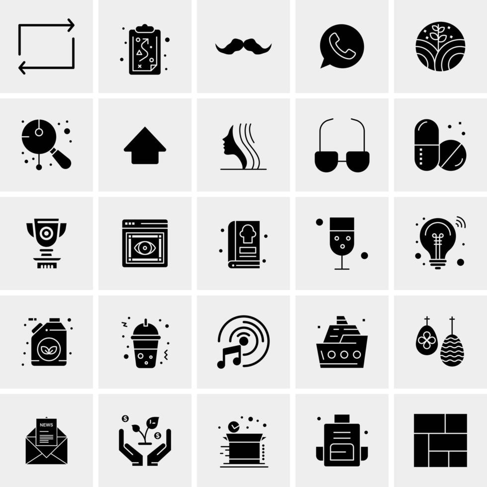 25 iconos de negocios universales vector ilustración de icono creativo para usar en proyectos relacionados con la web y dispositivos móviles