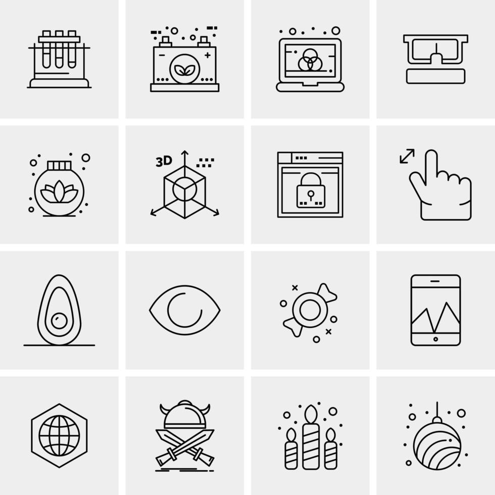 16 Business Universal Icons Vector Creative Icon Illustration to use in web and Mobile Related project