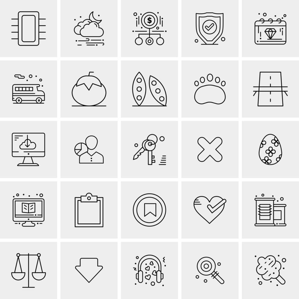 25 Universal Business Icons Vector Creative Icon Illustration to use in web and Mobile Related project