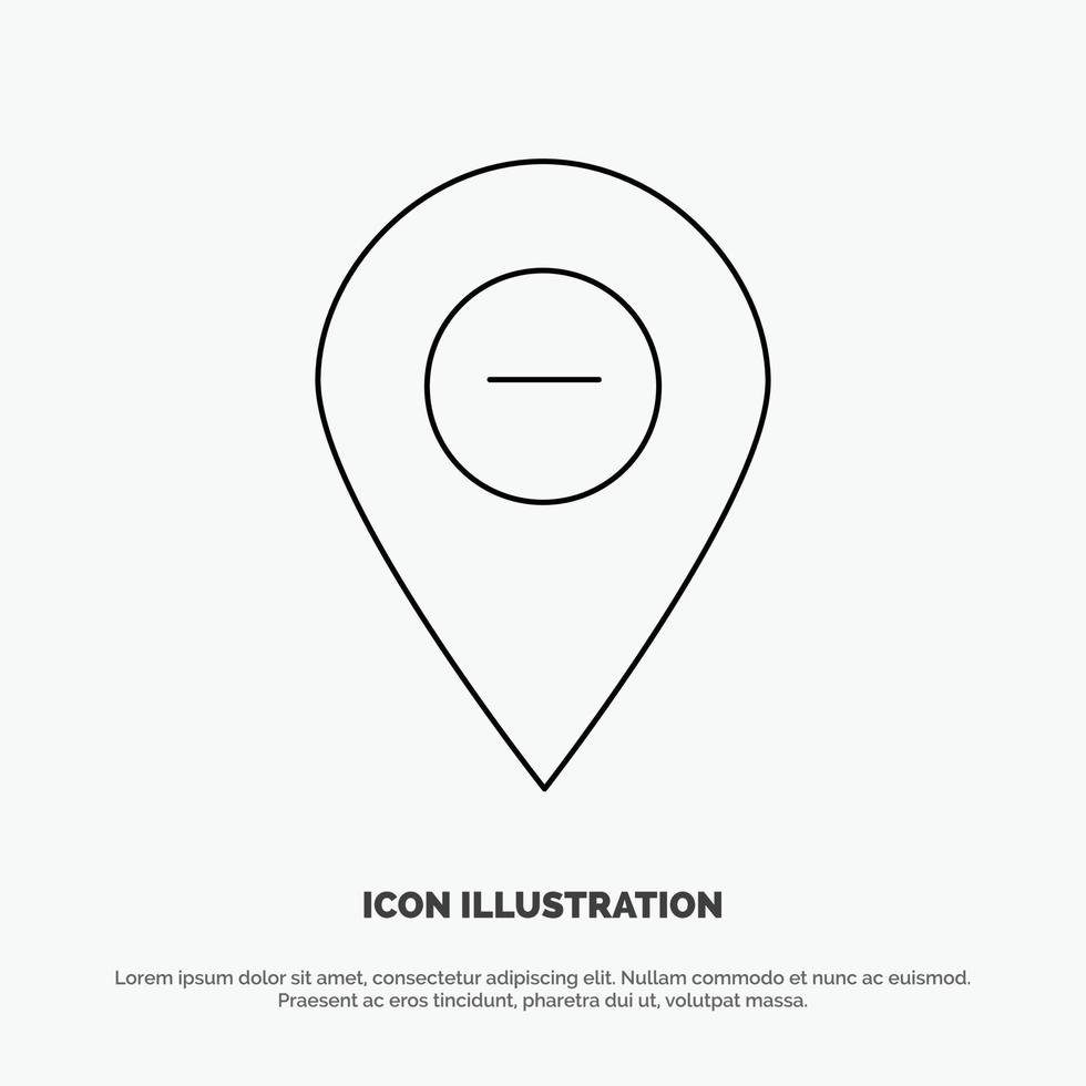 Location Map Marker Pin Line Icon Vector