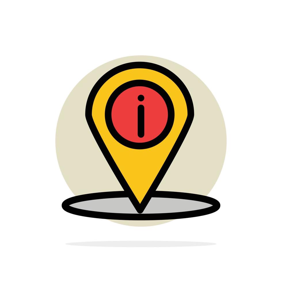 Location Navigation Place info Abstract Circle Background Flat color Icon vector