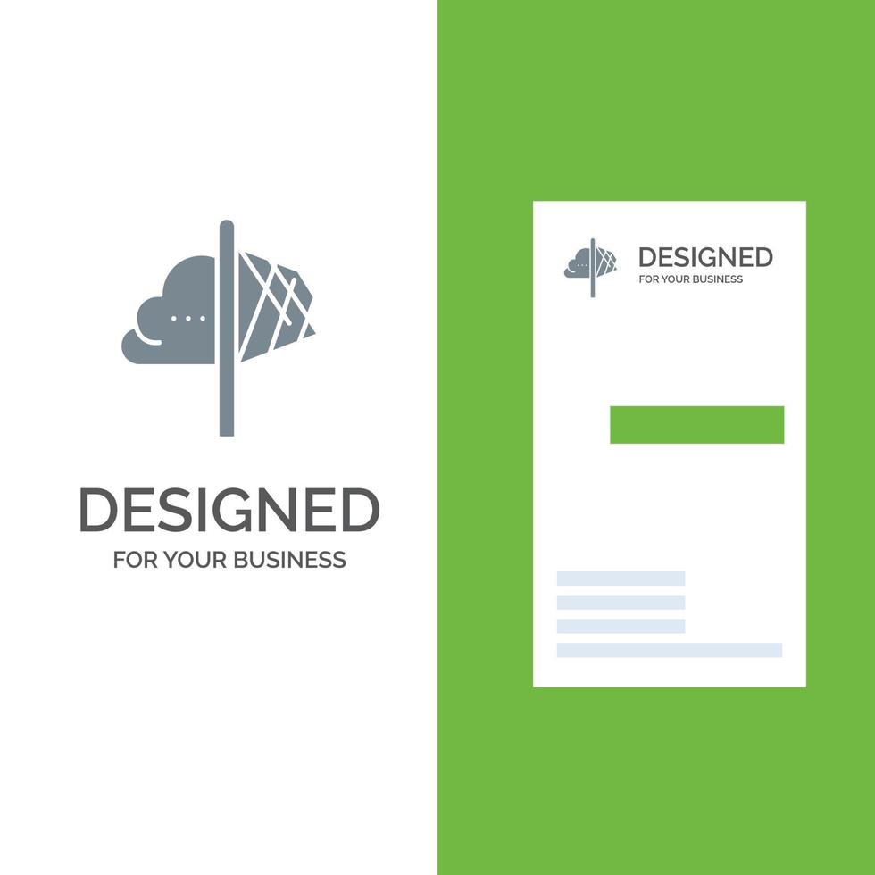 Creativity Idea Imagination Insight Inspiration Grey Logo Design and Business Card Template vector