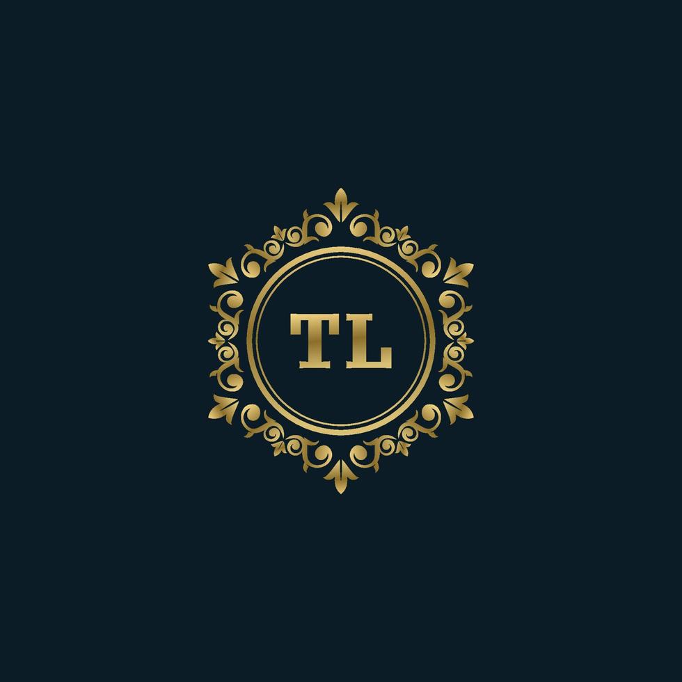 Letter TL logo with Luxury Gold template. Elegance logo vector template.