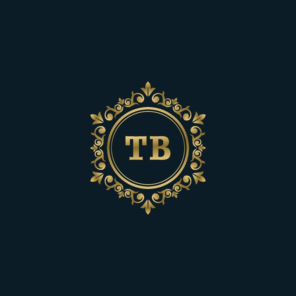 Letter TB logo with Luxury Gold template. Elegance logo vector template ...